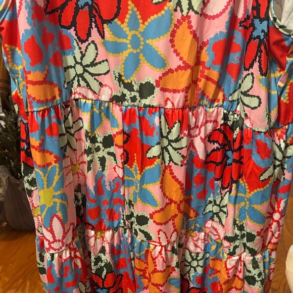 NWOT-Vibrant Floral Maxi Dress - Multicolor - Picture 11 of 12